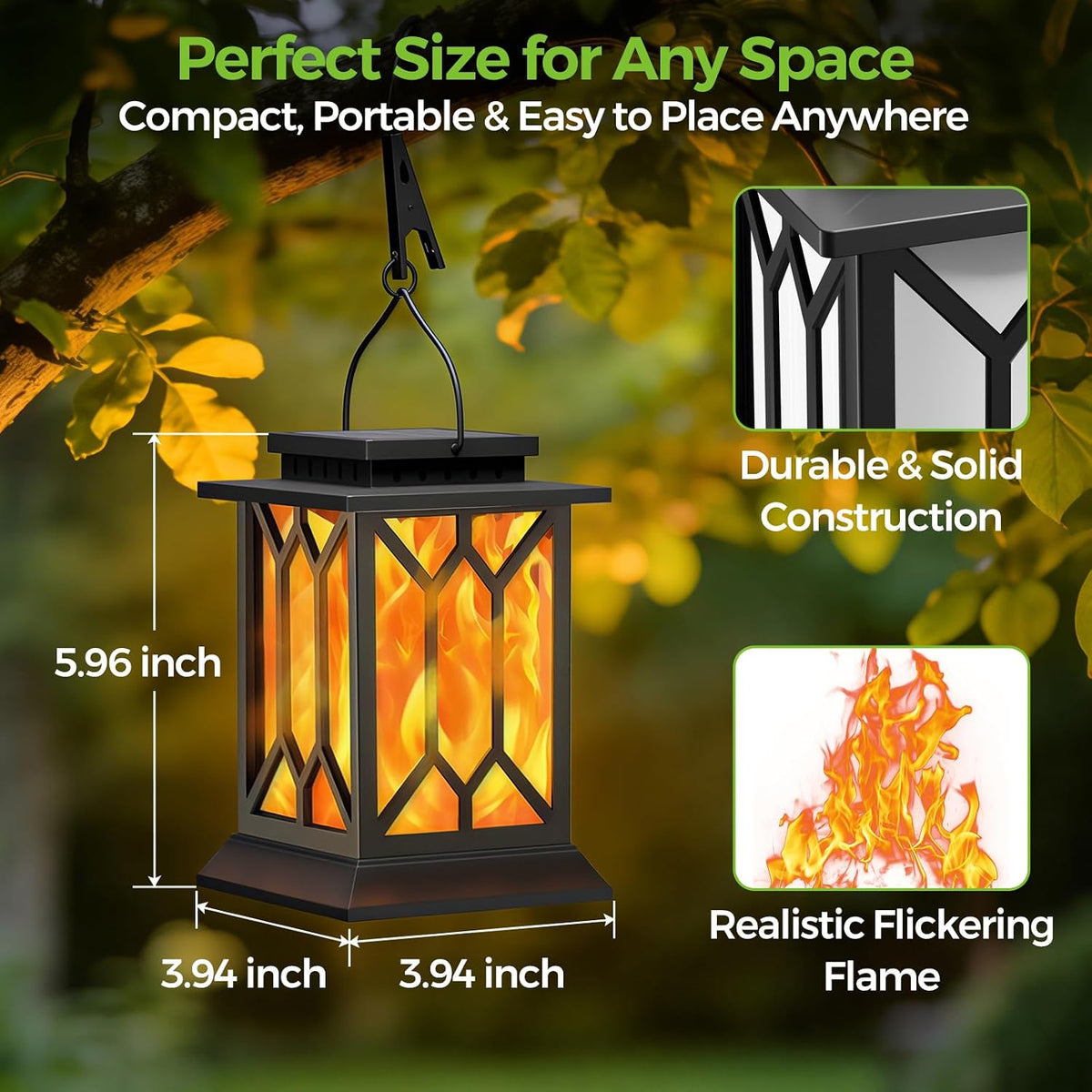 Solar Hanging Lanterns Outdoor Waterproof - 2 & 4 Pack