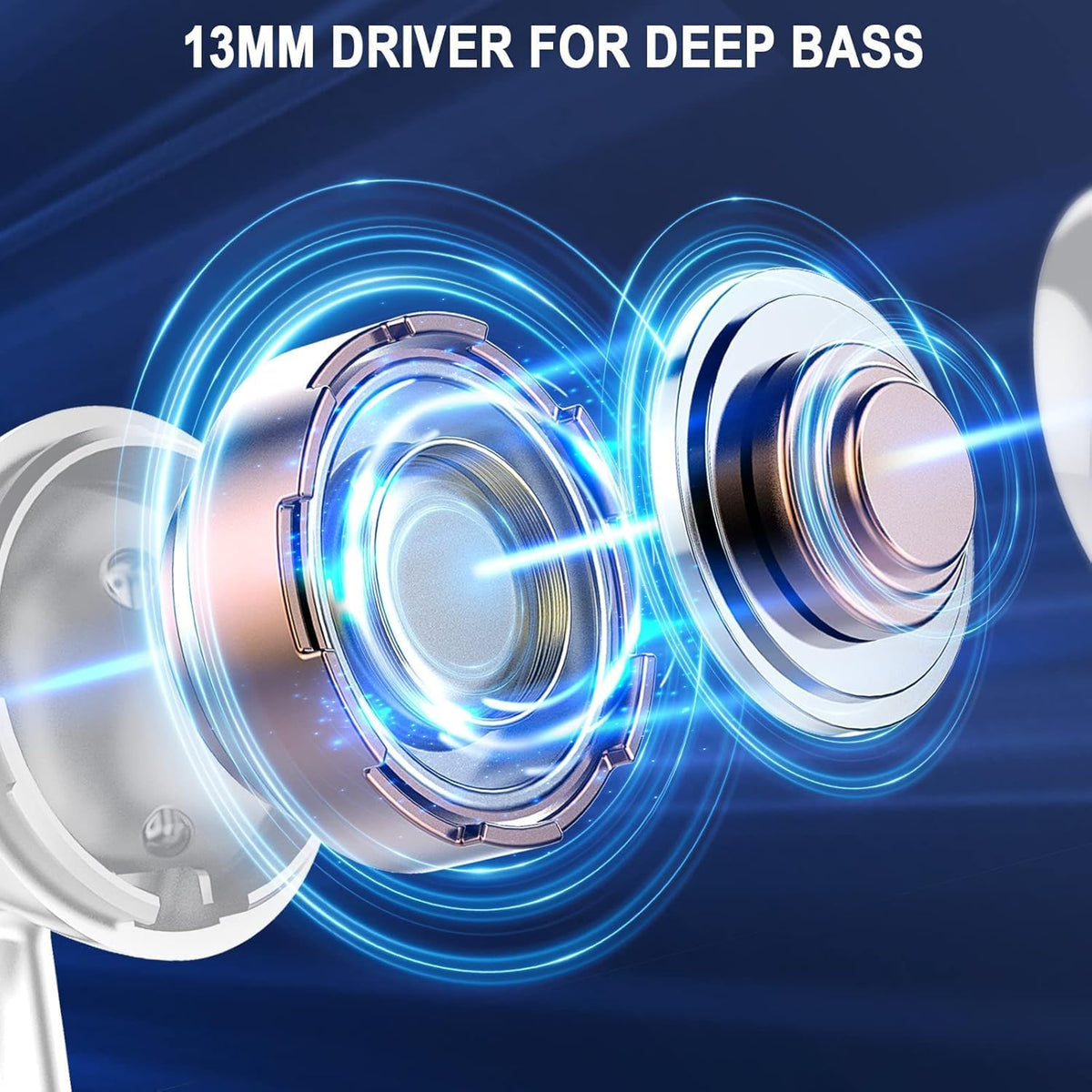 Wireless Bluetooth 5.4 Earbuds with LED Display & 6D Stereo