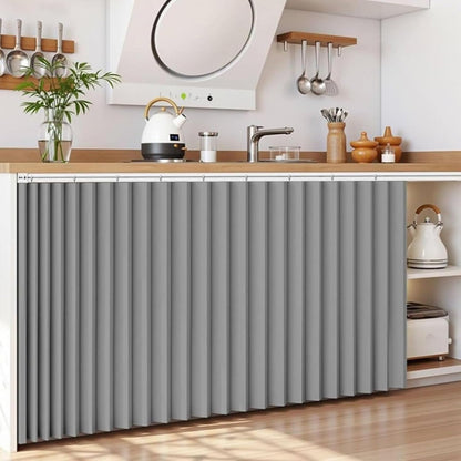 Magnetic Cabinet Curtain - No-Drill Under Sink Door Alternative