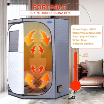 Portable Infrared Sauna Tent with Heating Foot Pad & Chair