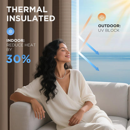 Blackout Door Curtain – Thermal Insulated Privacy Drape Panel
