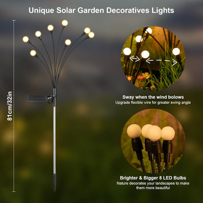Solar Garden Fairy Lights – LED Outdoor String Lights 4-Pack