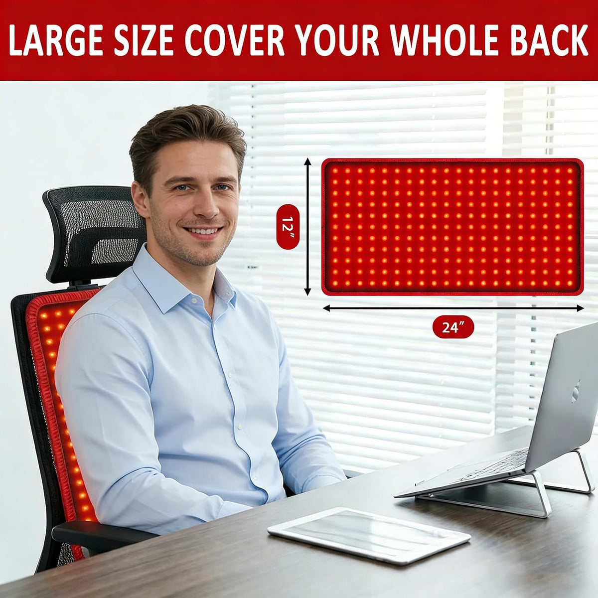Red Light Therapy Mat 660nm 850nm - 24 & 33 inch Options
