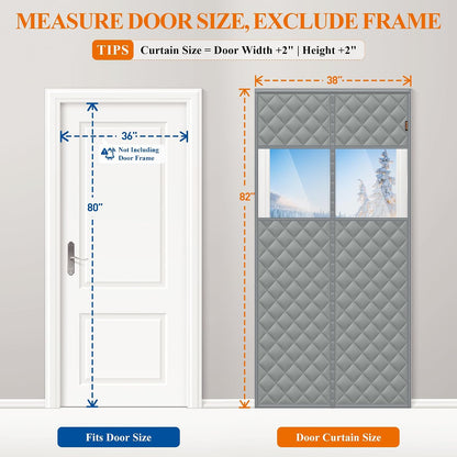 Magnetic Thermal Insulated Door Curtain - Climate Control