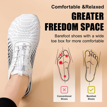 Barefoot Wide Toe Box Shoes – Breathable Athletic Water Shoes