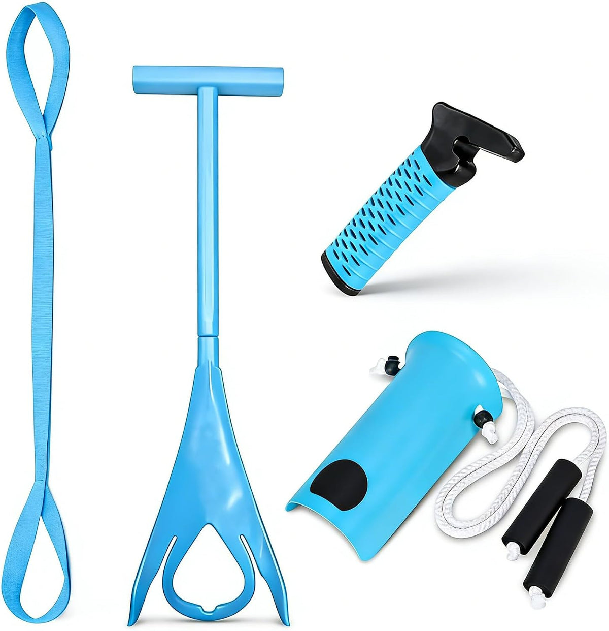 4-in-1 Sock Aid Kit with Remover, Leg Lifter & Car Handle
