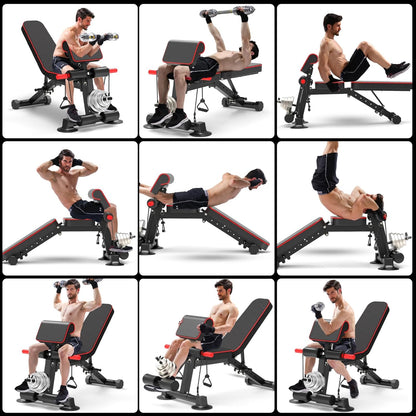 FlexCore Adjustable Weight Bench - Home Gym Training Equipment