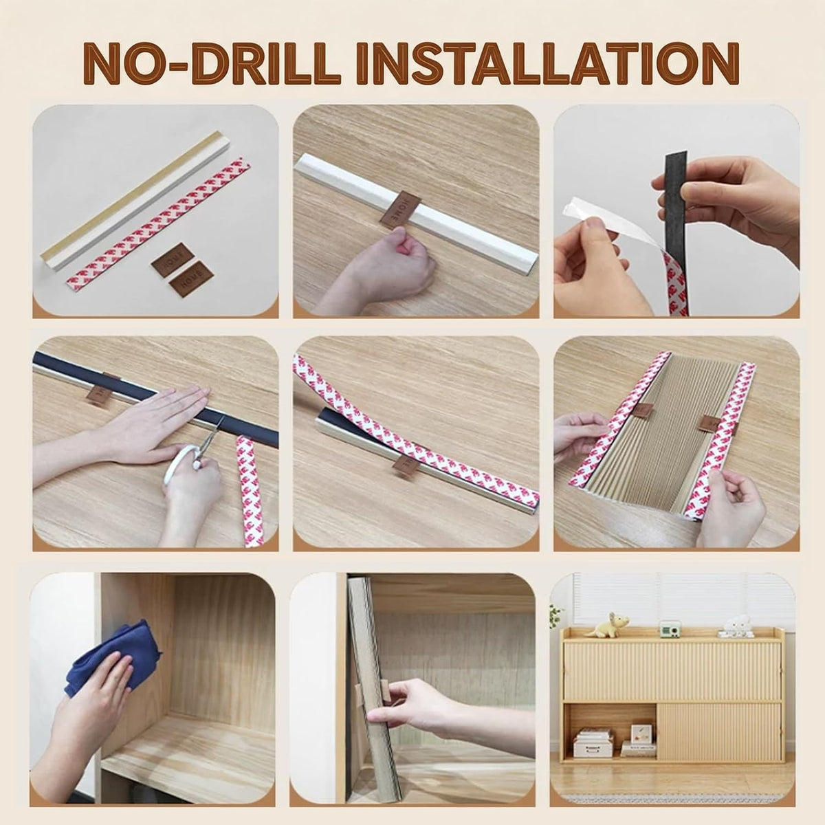 Magnetic Blackout Accordion Door Curtain for Kitchen & Closet