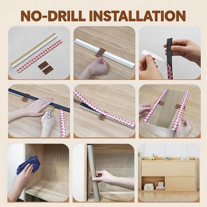Magnetic Blackout Accordion Door Curtain for Kitchen & Closet