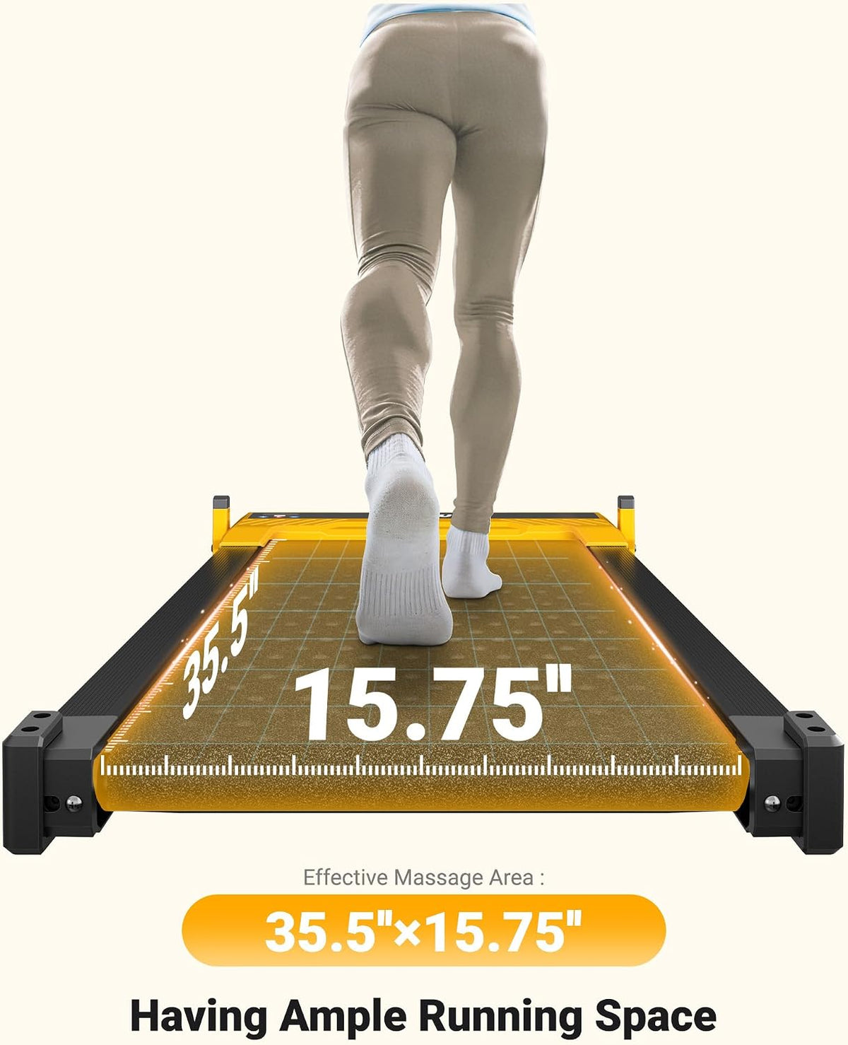 Dual-Sided Incline Massage Walking Pad with 5% Manual Incline