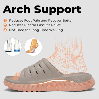 Women's Recovery Slides with Arch Support | Water-Resistant