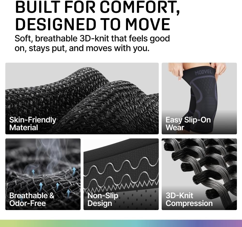 Knee Compression Sleeves 2-Pack – Support for Active Living