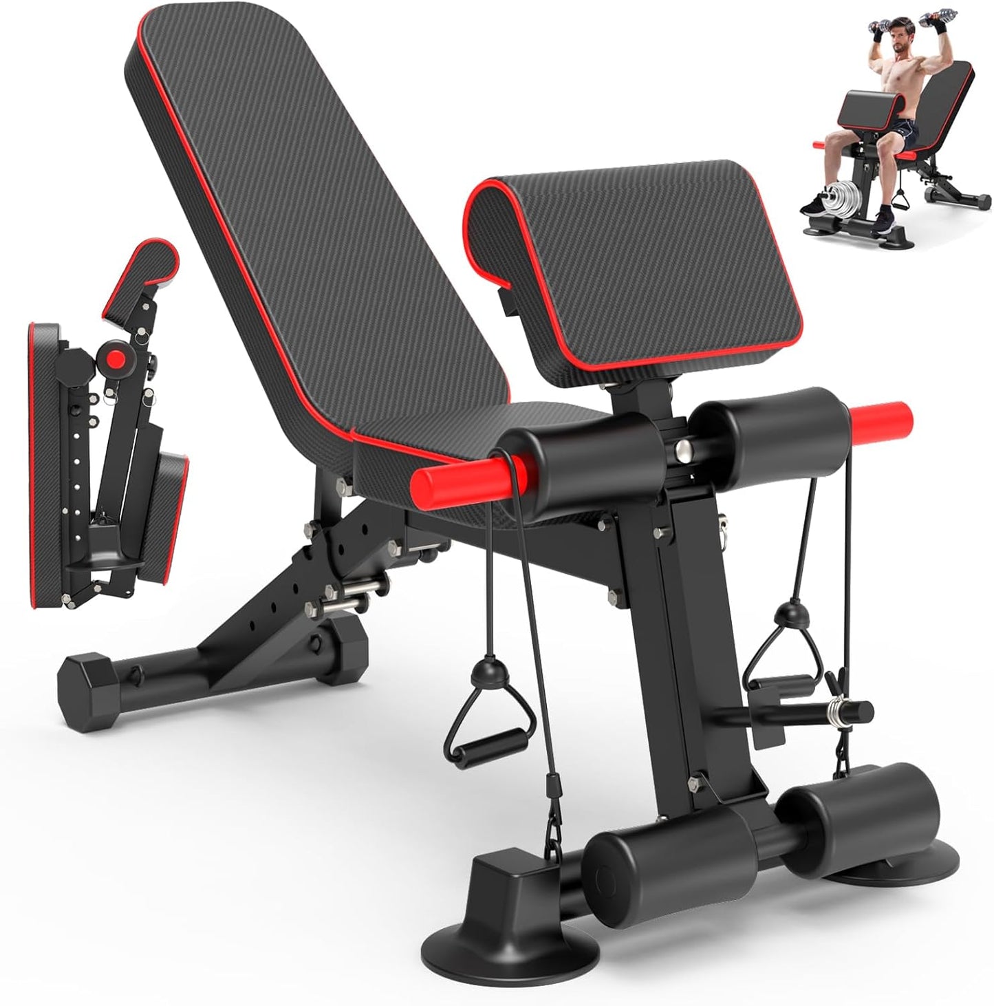FlexCore Adjustable Weight Bench - Home Gym Training Equipment