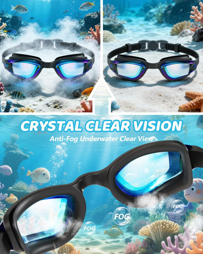 Premium Kids Swim Goggles with Anti-Fog & UV Protection