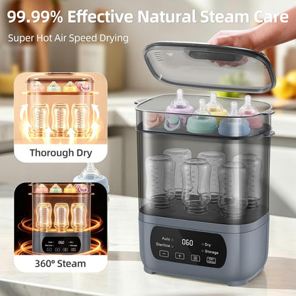 4-in-1 Baby Bottle Steamer & Dryer with LED Touch Screen
