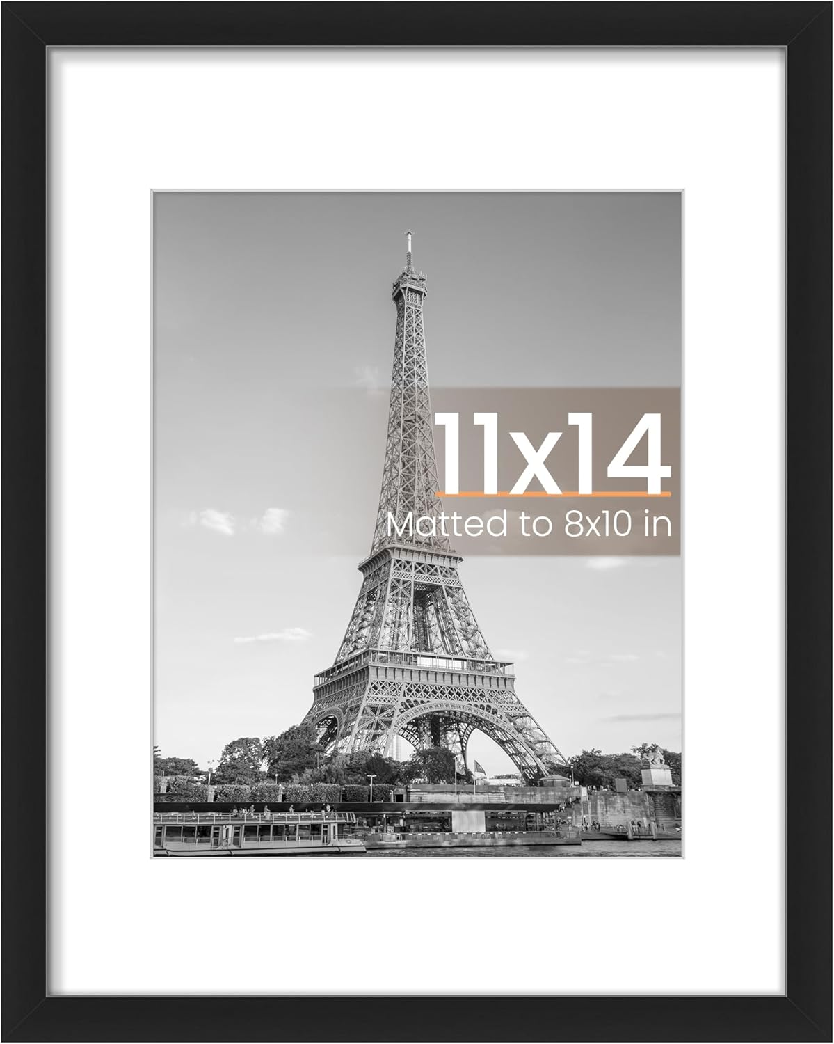 Premium Picture Frame 11x14 - Gallery Mat & Wall Mount