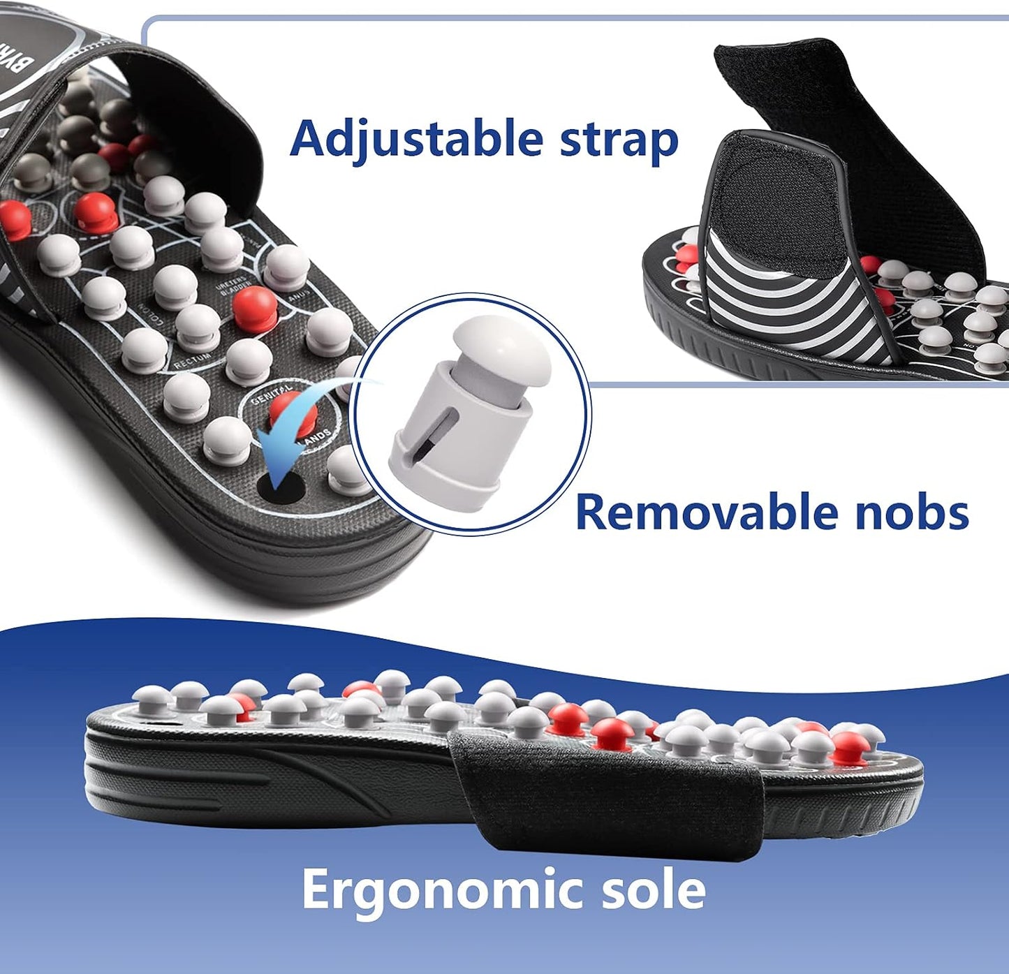 Acupressure Foot Massage Slippers | Reflexology Mat & Roller