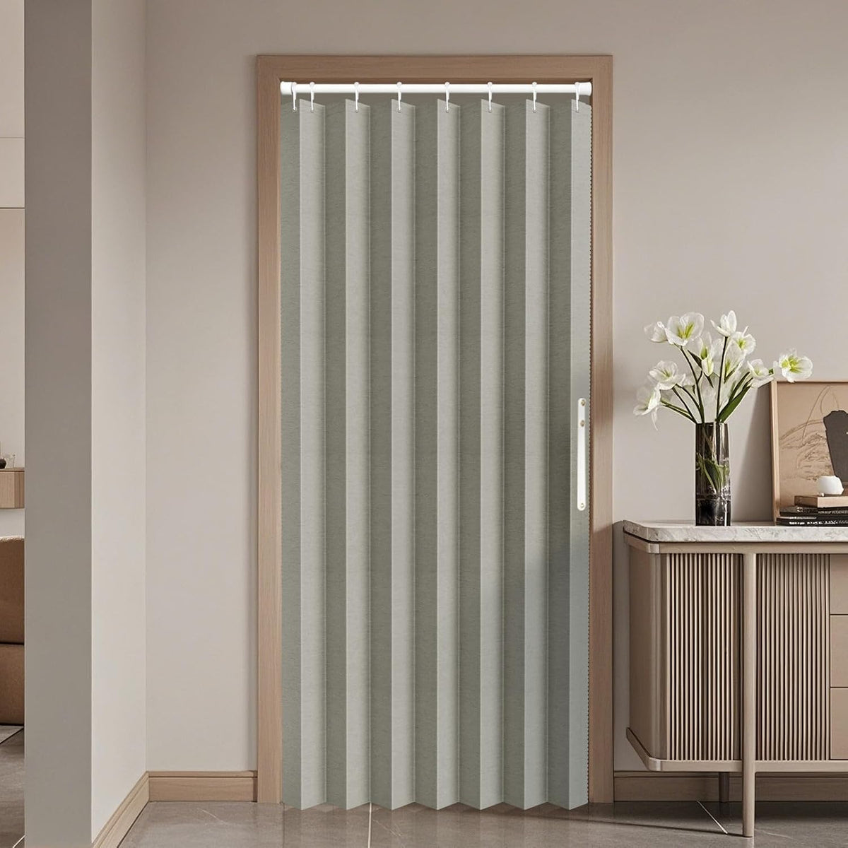 Blackout Magnetic Folding Door Curtain - Accordion Style