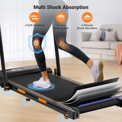 2-in-1 Walking Pad Treadmill with Handle Bar | Portable