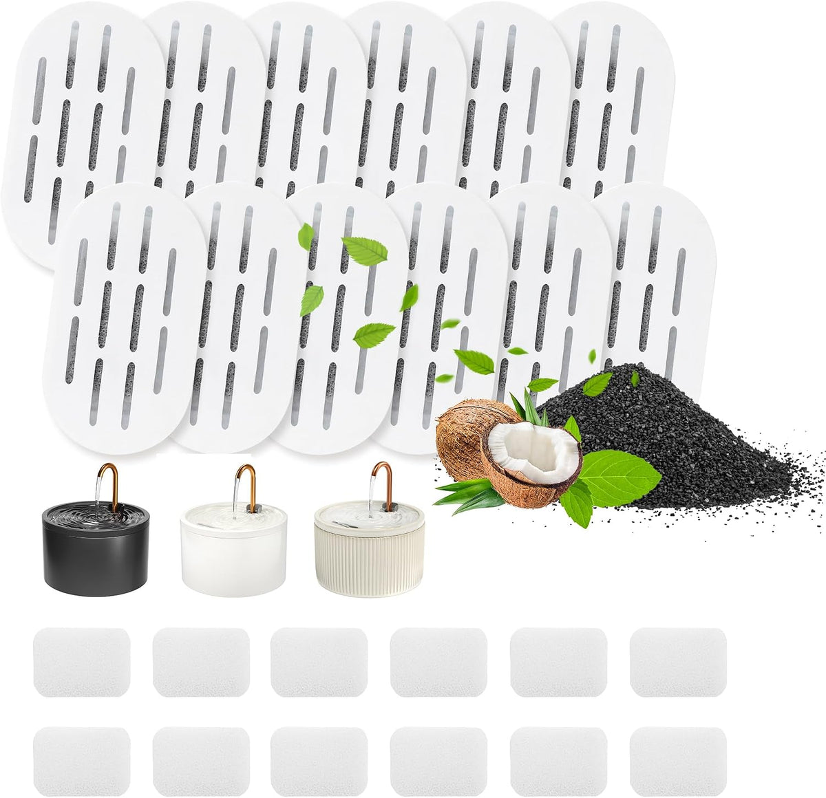 Refill 12 Filters + 12 Sponges