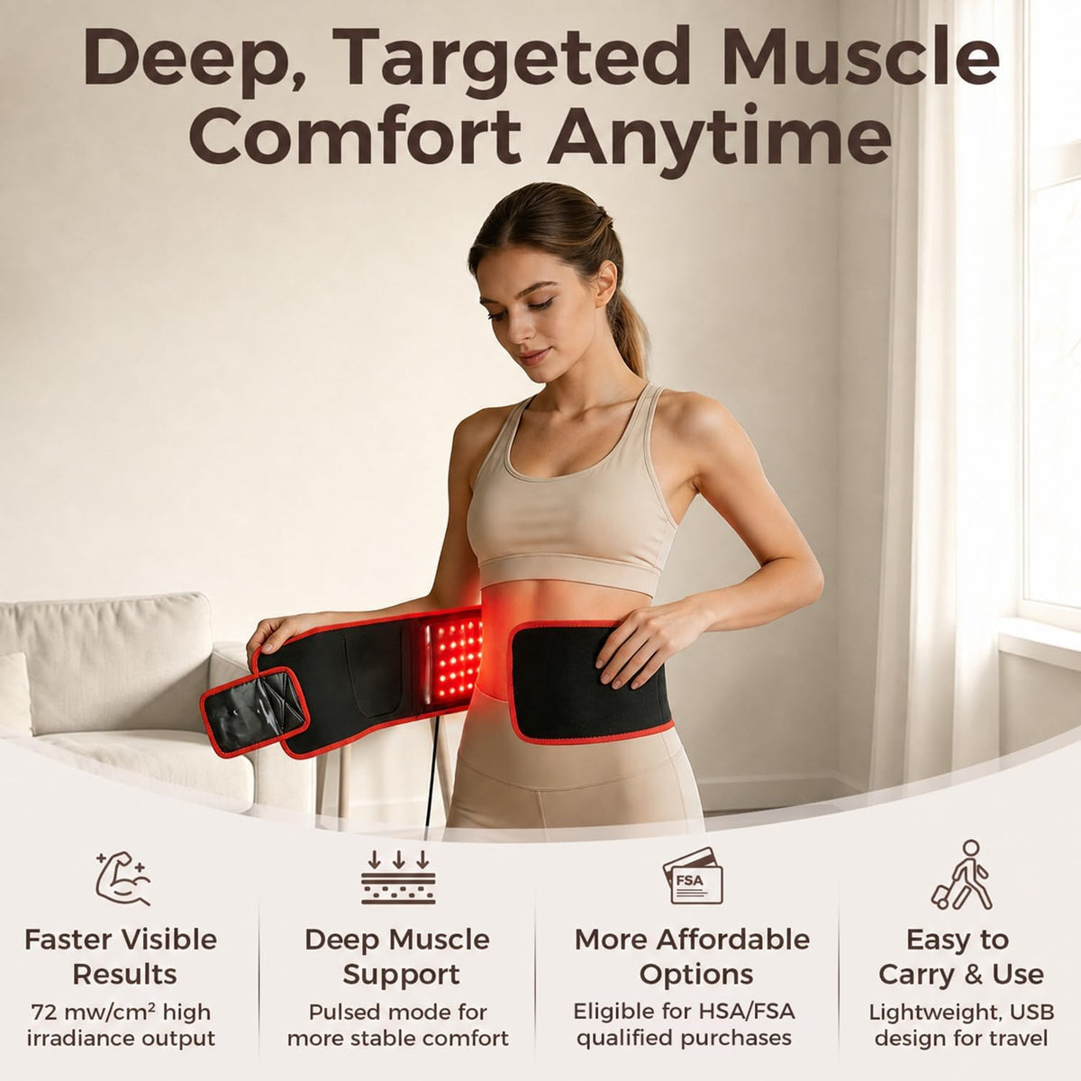 Red & Infrared Light Therapy Belt for Body Wellness