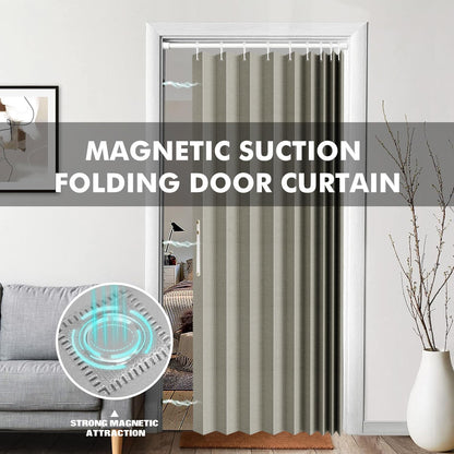Blackout Magnetic Folding Door Curtain - Accordion Style