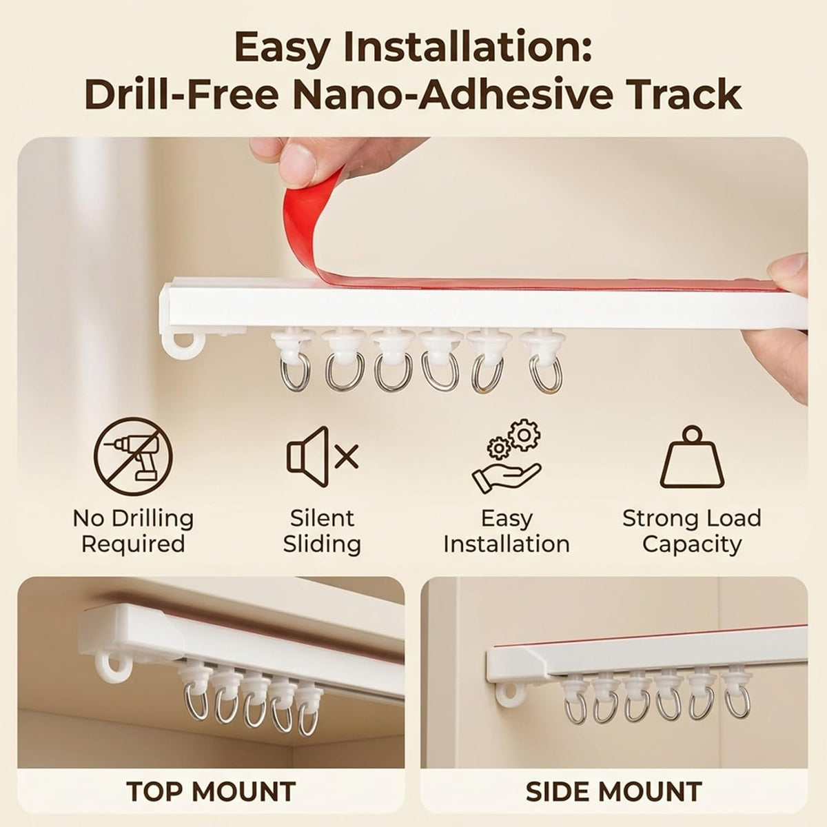 Under Sink Cabinet Curtain | No-Drill Blackout Privacy Shade