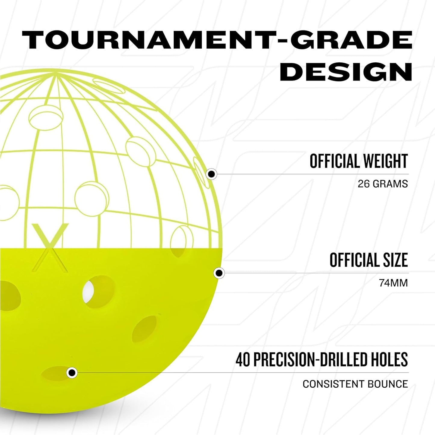 Official Outdoor Pickleballs - Tournament Grade Performance