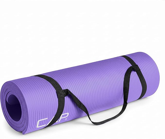 Premium 1/2-Inch High Density Exercise Yoga Mat with Strap