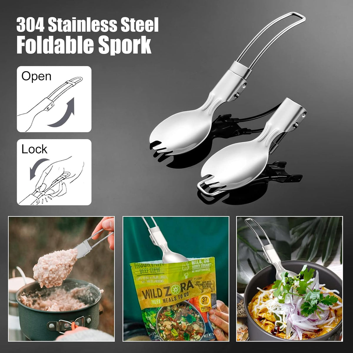 Collapsible Silicone Camping Cup & Bowl Set - Portable Kit
