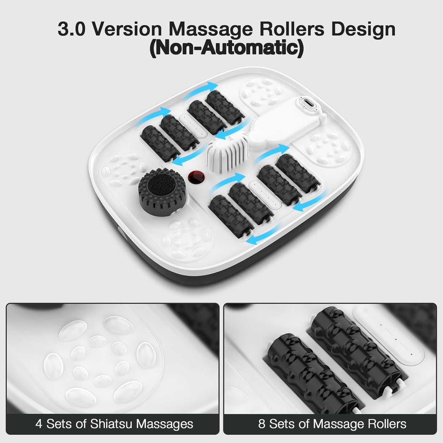 Collapsible Foot Spa with Heat, Bubble & Shiatsu Massage