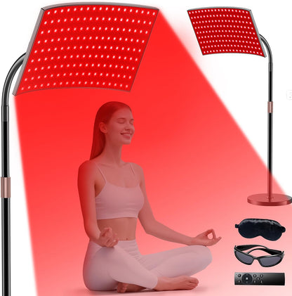Red Light Therapy Panel with Stand - 660nm & 850nm LEDs