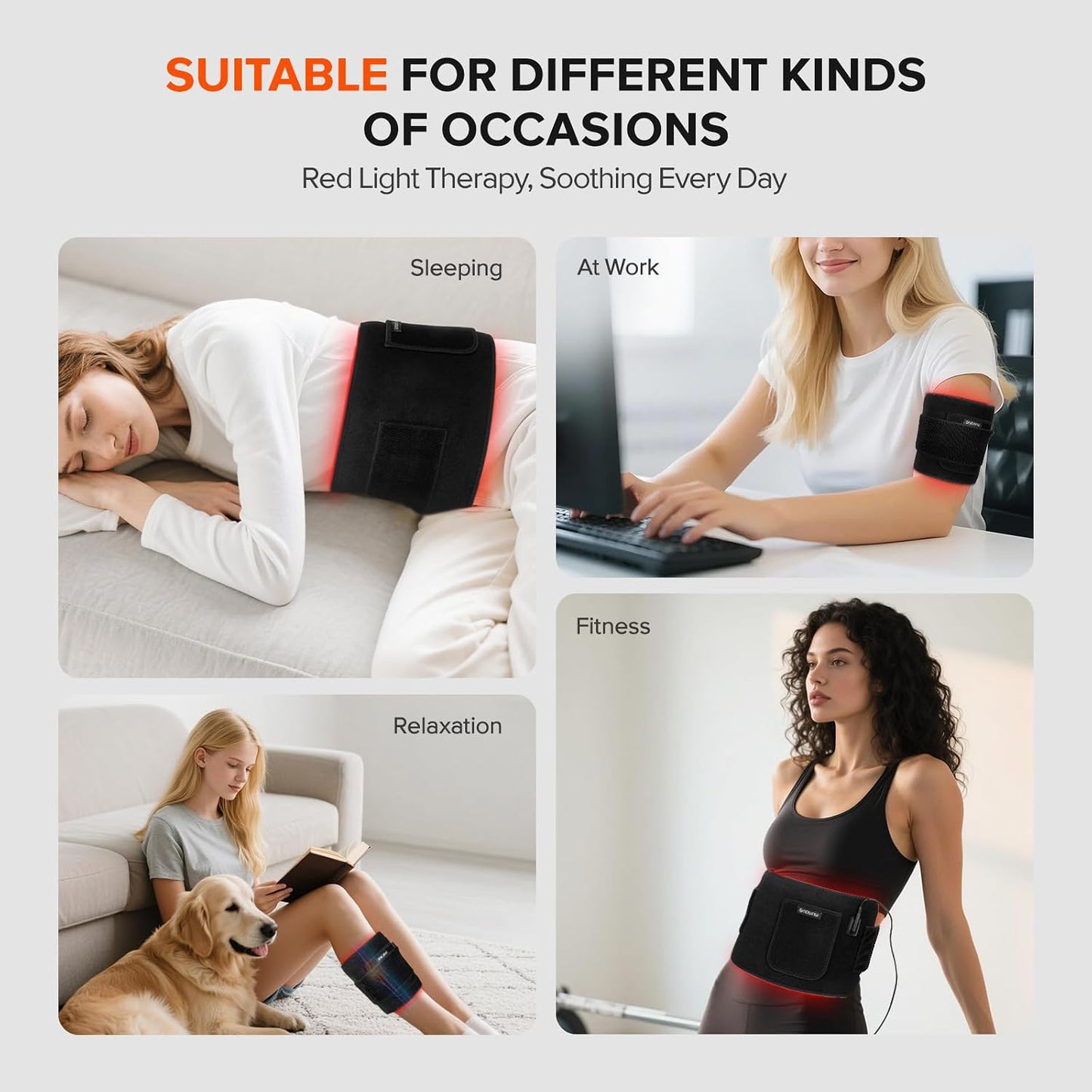 Red Light Therapy Pad – 660nm 850nm Infrared Wrap with Timer