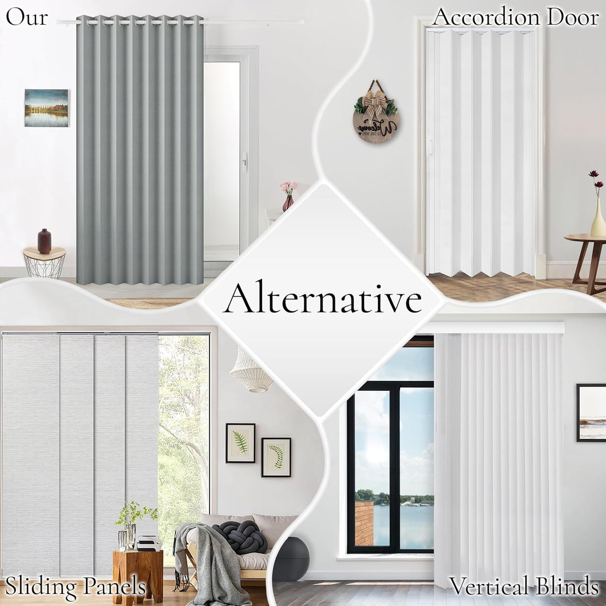100% Blackout Magnetic Door Curtain for Privacy & Light Control