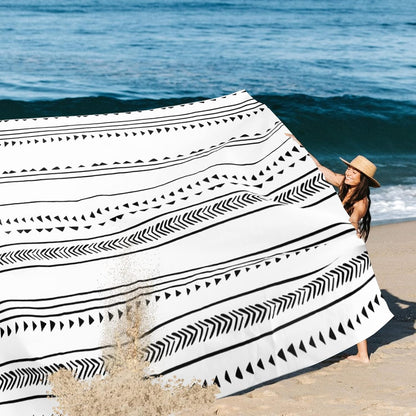 Extra Large Waterproof Sandproof Beach Blanket 110×118 inch