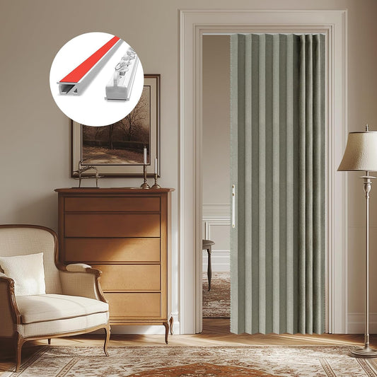 Magnetic Accordion Door Curtain - 100% Blackout Room Divider