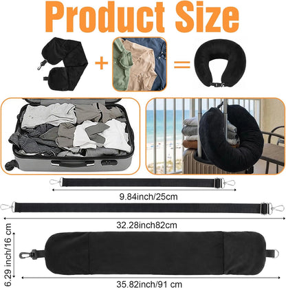 Stuffable Travel Pillow with Clothes Storage Compartment
