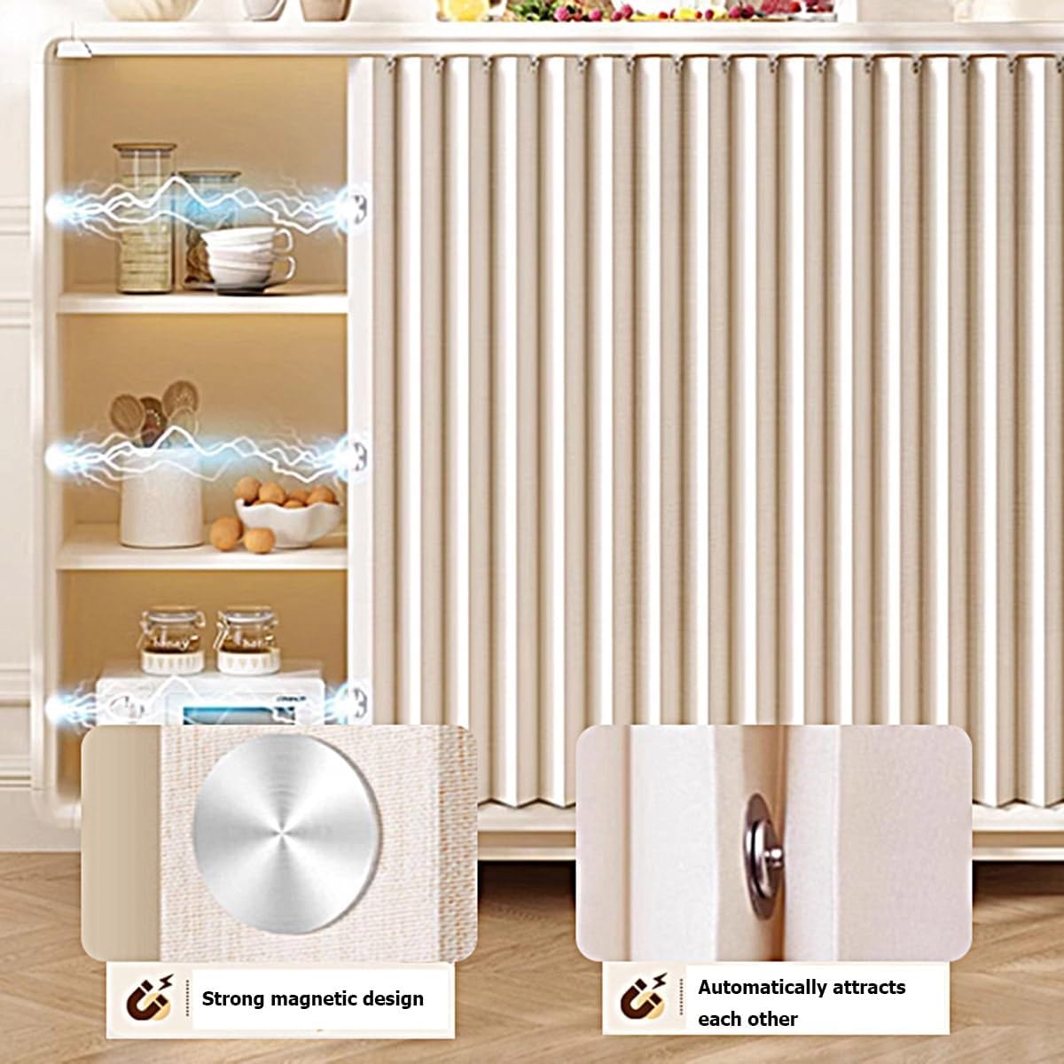 Magnetic Cabinet Curtain | Under Sink & Closet Privacy Cover