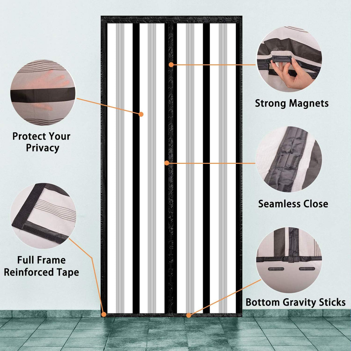 Magnetic Insulated Door Curtain – Thermal Self-Closing Screen
