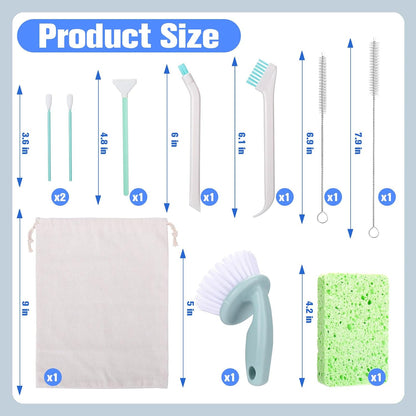 Pet Water Fountain Cleaning Kit - 10 Piece Professional Set