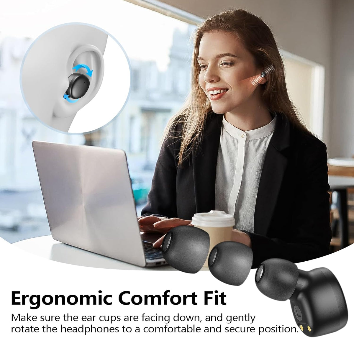 Bluetooth 5.3 Wireless Earbuds - Lightweight In-Ear Headphones
