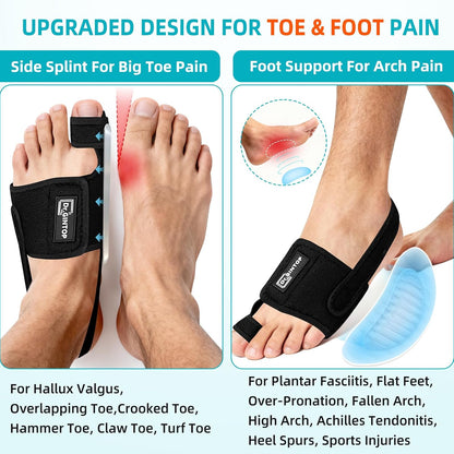 Big Toe Straightener with Arch Support | Left & Right