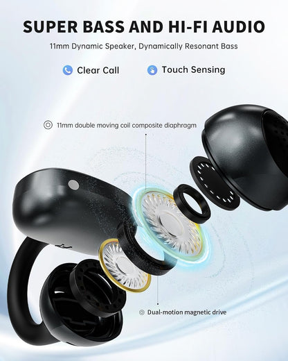 Open Ear Clip-On Wireless Earbuds for Running & Workouts