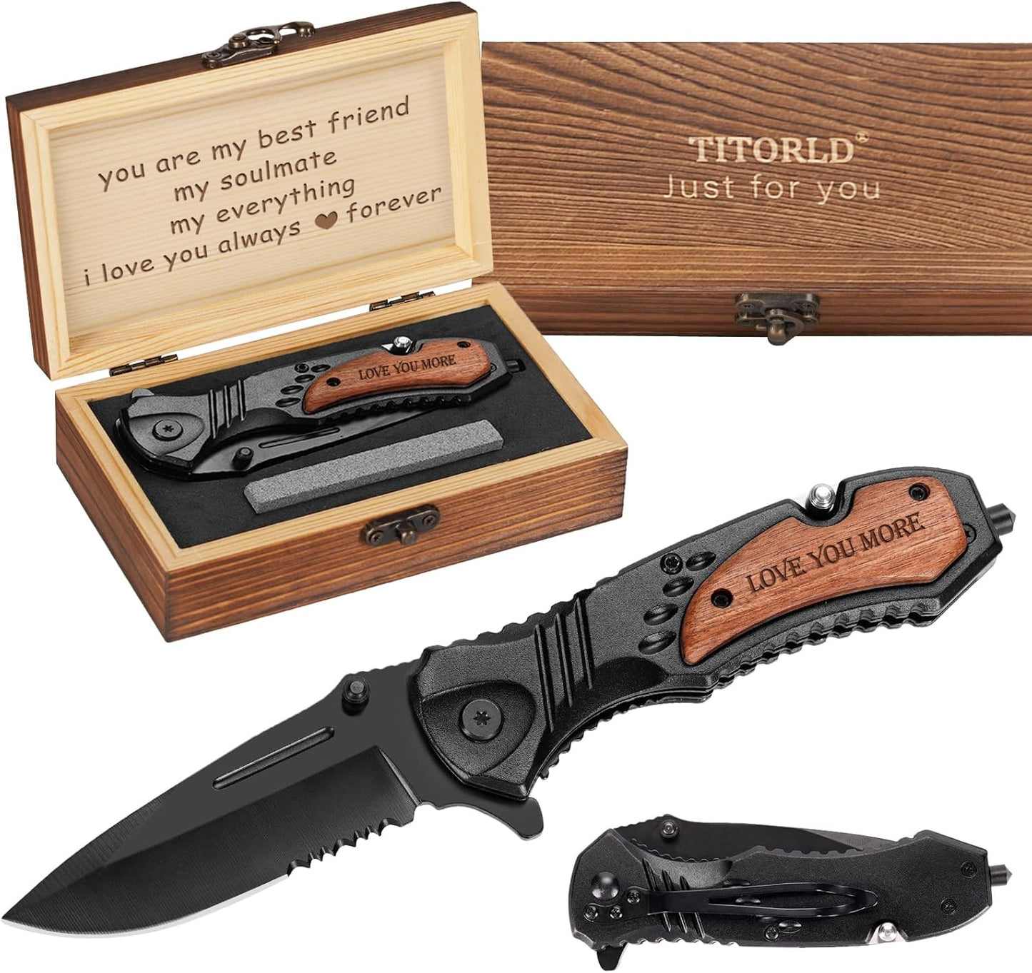 Anniversary Engraved Pocket Knife - Personalized Keepsake Gift
