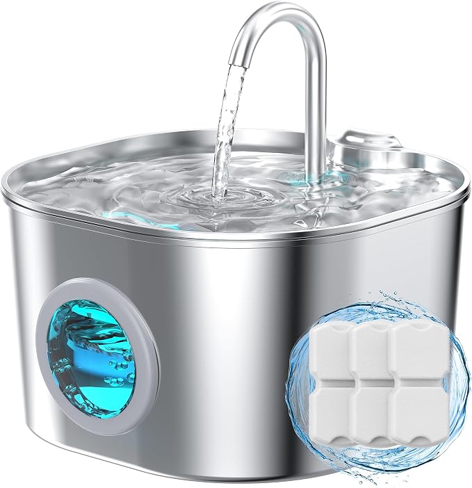74oz/2.2L Cat Fountain + 3 Filters