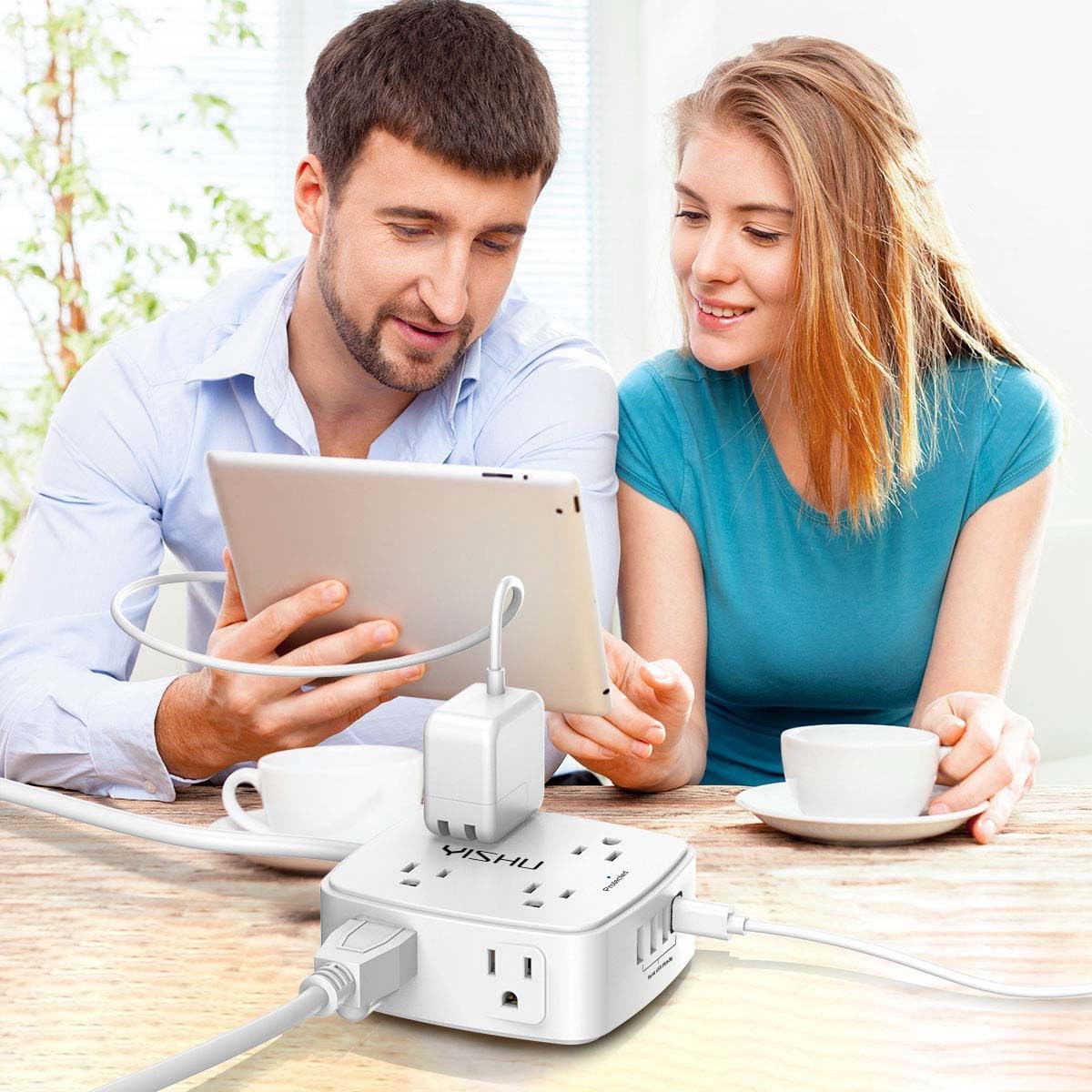 Surge Protector Power Strip – 8 Outlets, 4 USB Ports, 6 Ft Cord