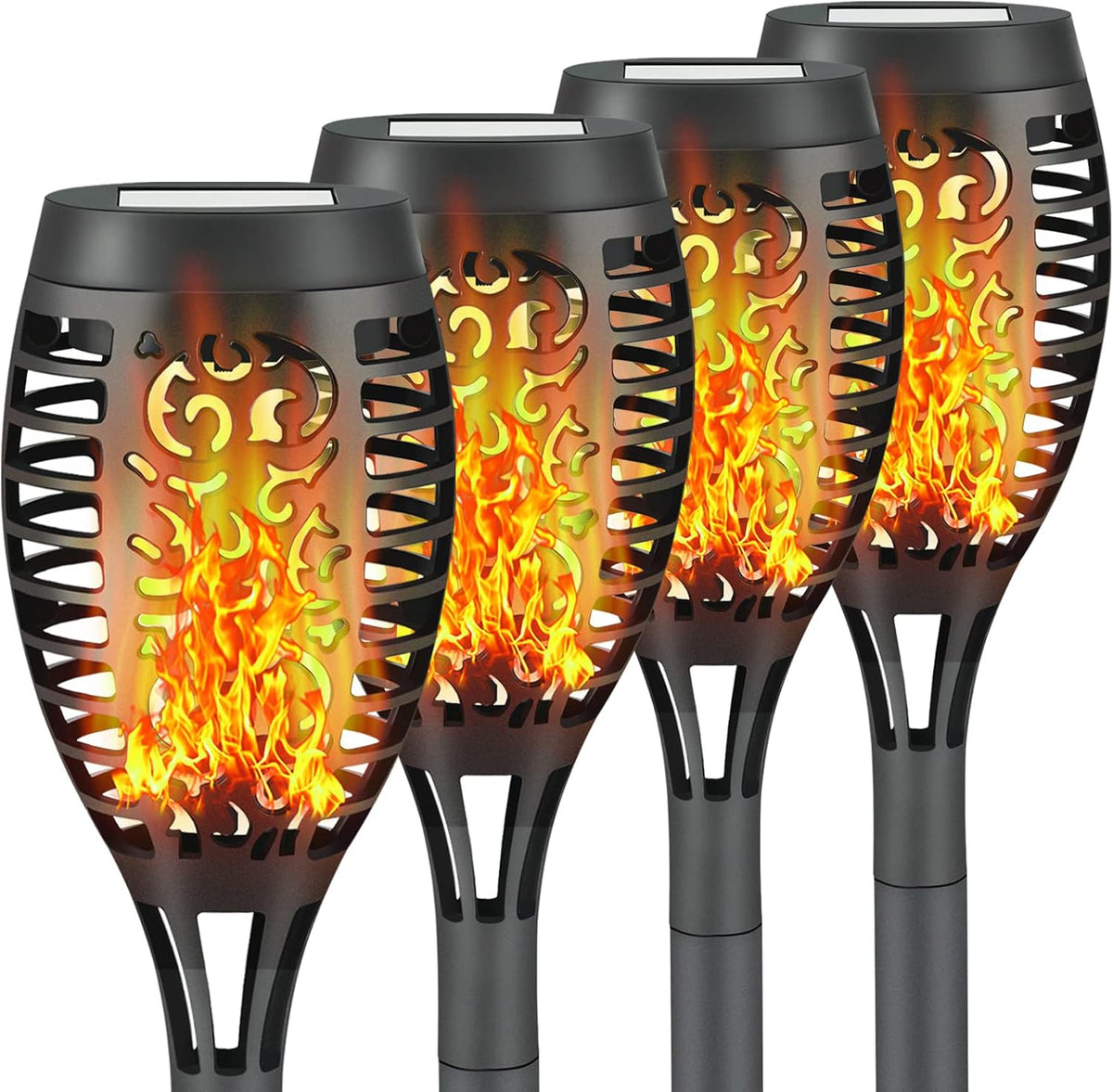 Solar Flickering Flame Torch Lights for Outdoor Pathway