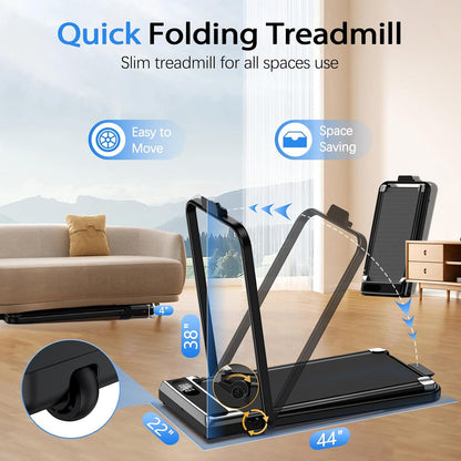 Portable Foldable Treadmill for Home & Office | 300 LBS Capacity