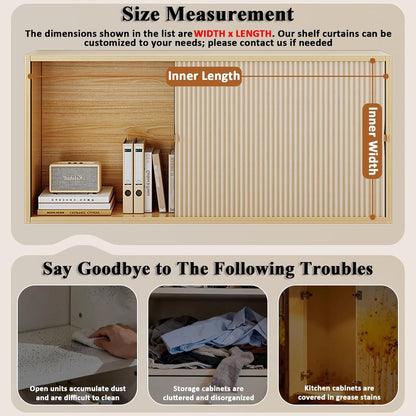 Magnetic Folding Cabinet Curtains – Honeycomb Privacy Panels