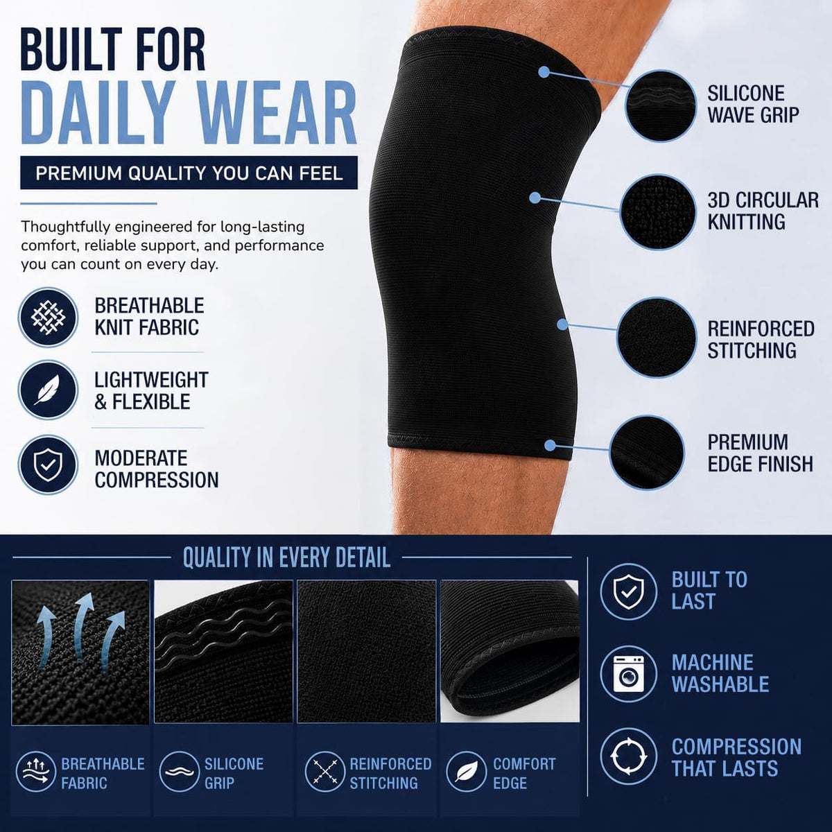 Compression Knee Sleeve – Performance Support for Active Living